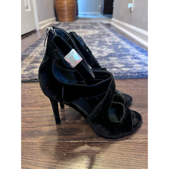 lauren ralph lauren tyra peep toe velvet sandal size 7 - Picture 4 of 7
